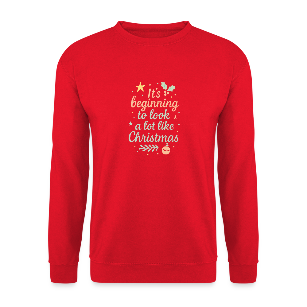 Unisex Pullover "It's beginning to look like Christmas" - Rot