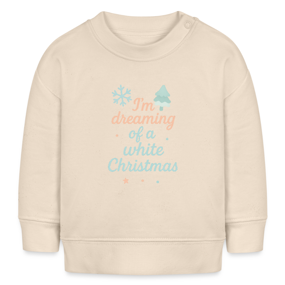 Kids Bio-Sweatshirt "White Christmas" - Weißgrau