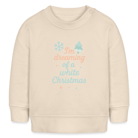 Kids Bio-Sweatshirt "White Christmas" - Weißgrau