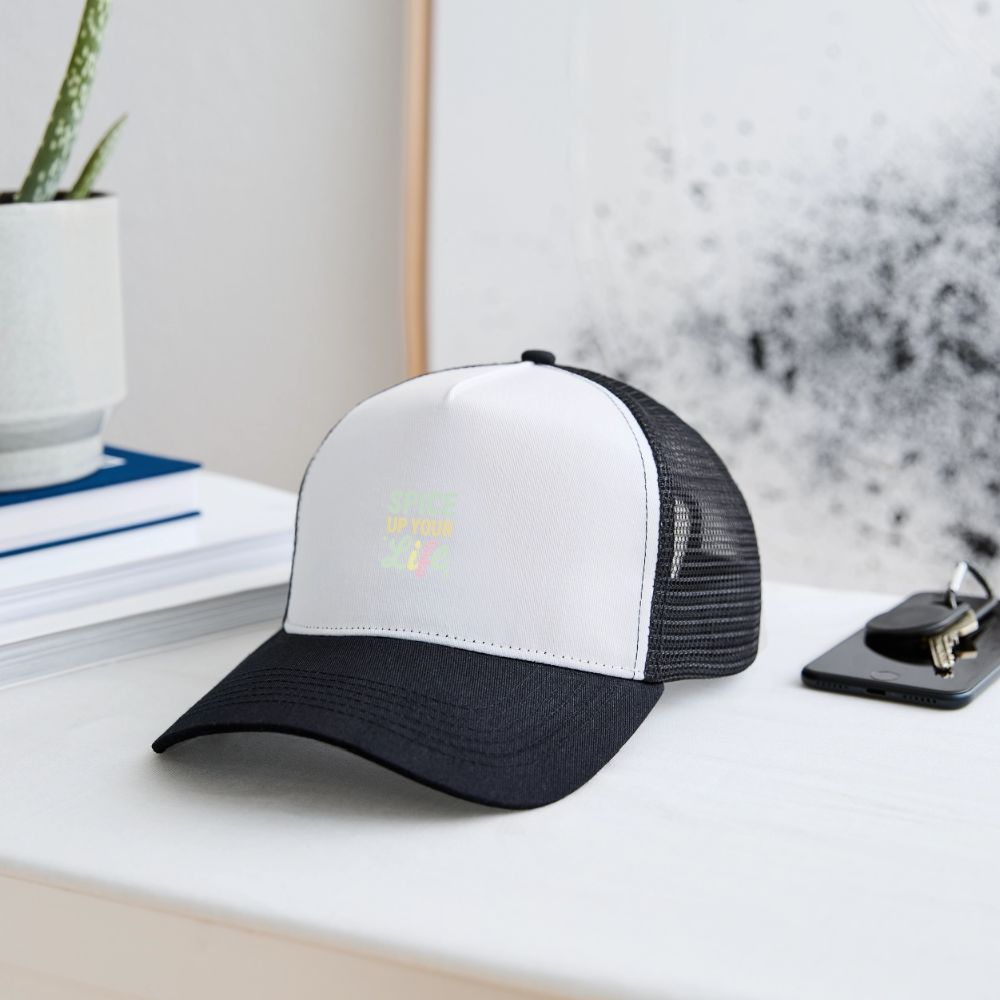 Cap "Spice up your life" - Weiß/Schwarz