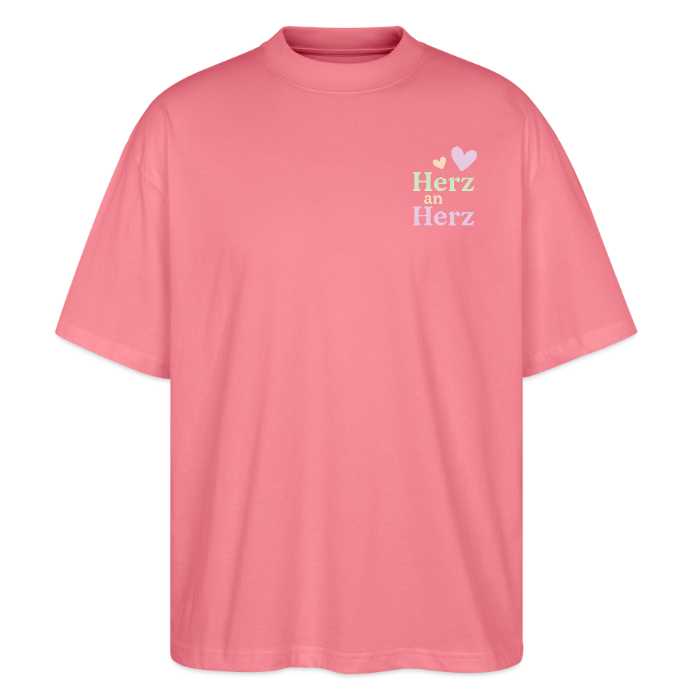 Oversized Shirt "Herz an Herz" - Pink 