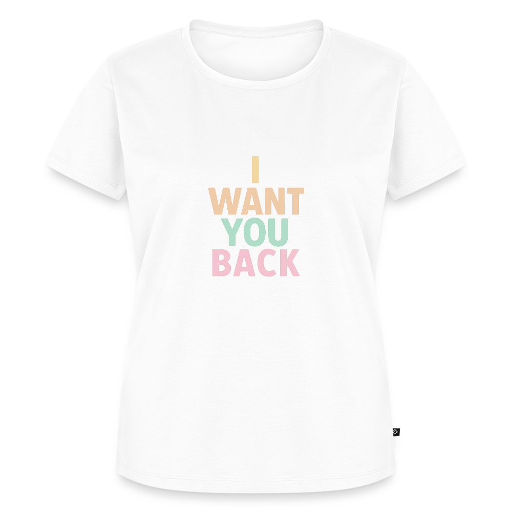Frauen Premium T-Shirt "I want u back" - Weiß