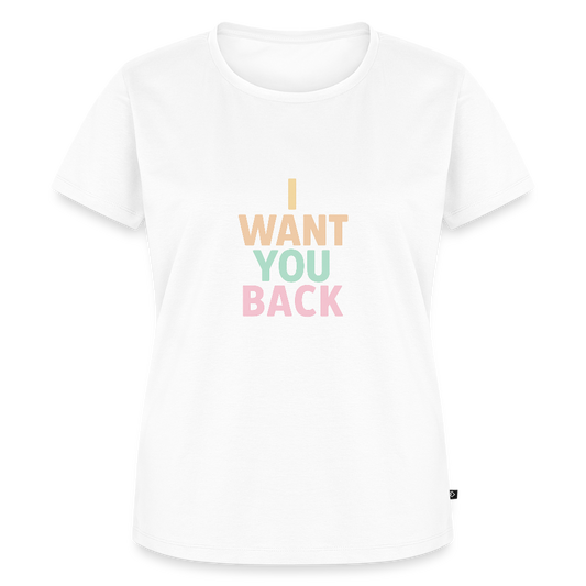 Frauen Premium T-Shirt "I want u back" - Weiß