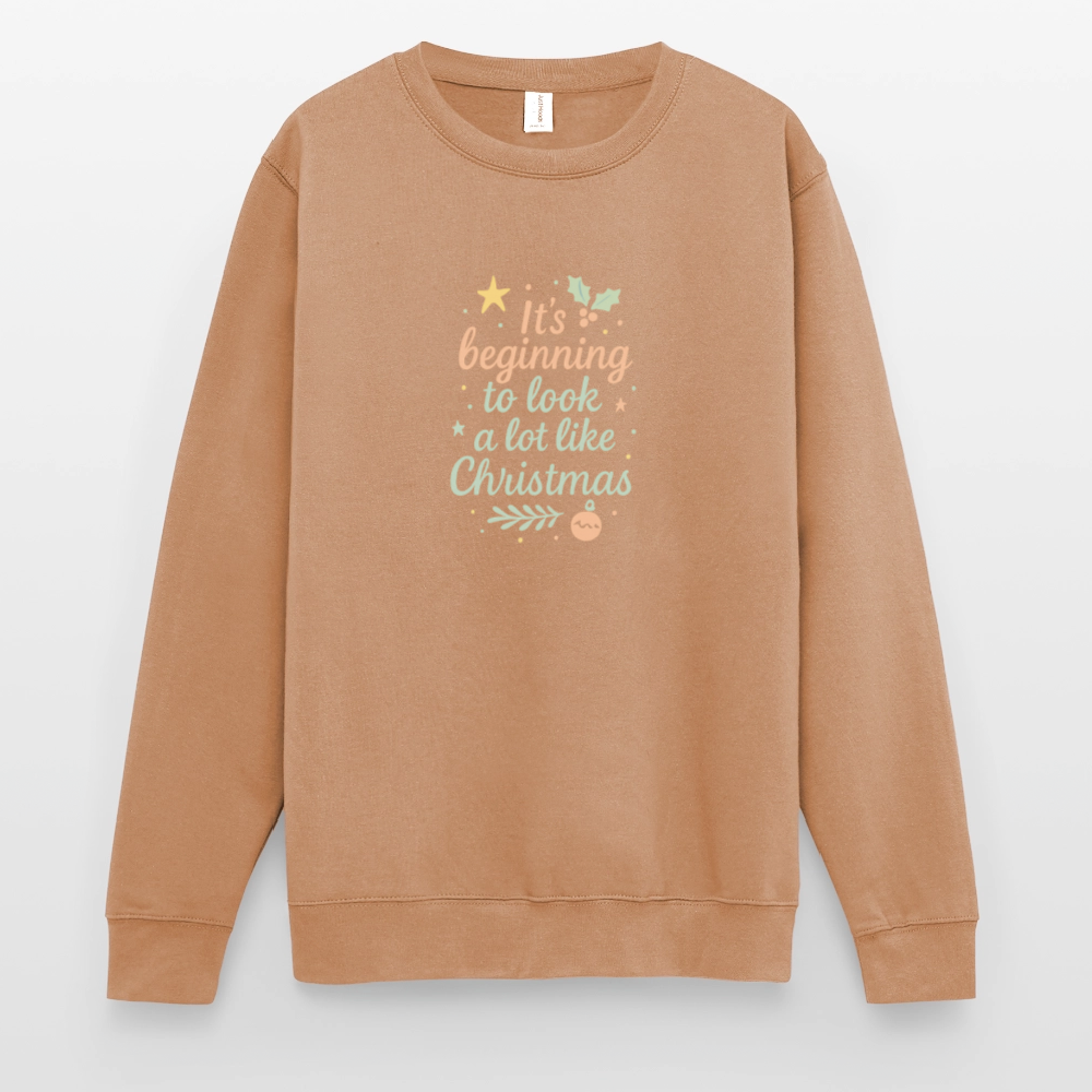 Unisex Pullover "It's beginning to look like Christmas" - Mocca