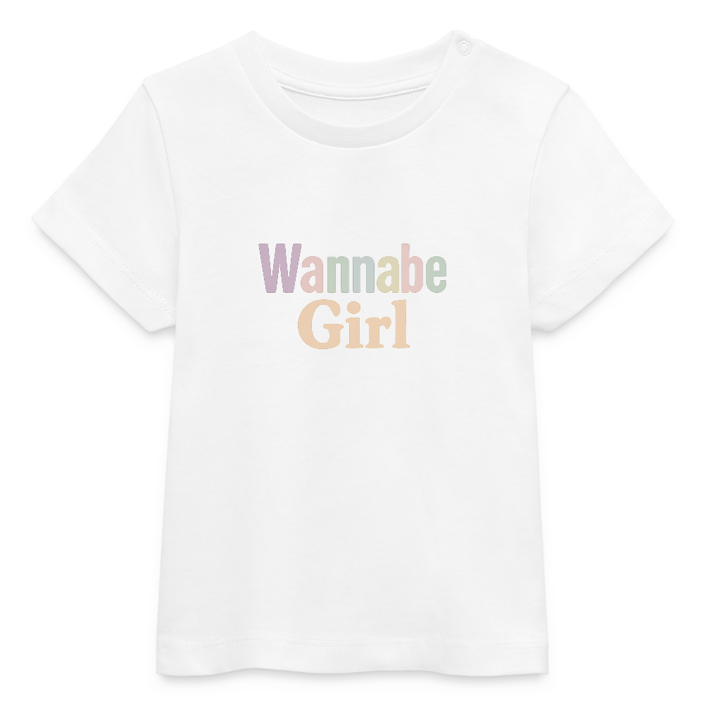 Baby Bio-T-Shirt "Wannabe Girl" - Weiß