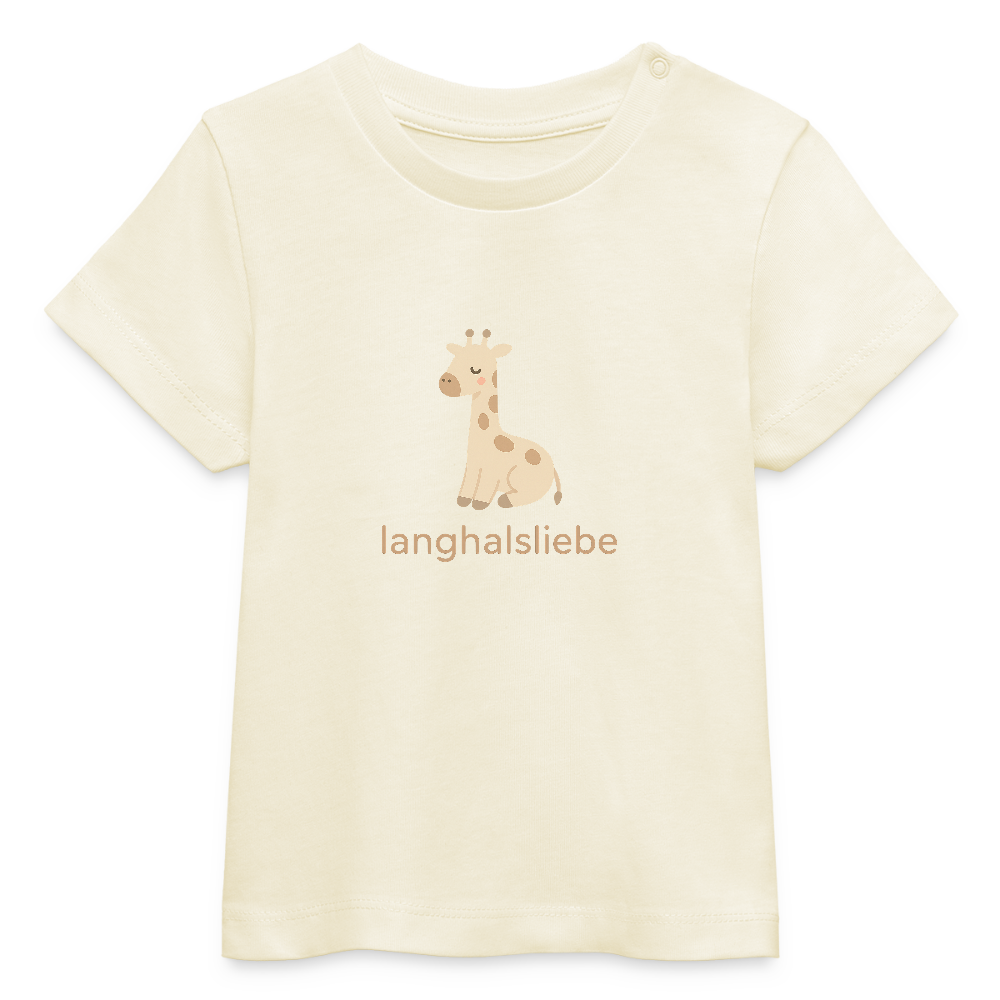Baby Bio-T-Shirt "Giraffe" - Weißgrau