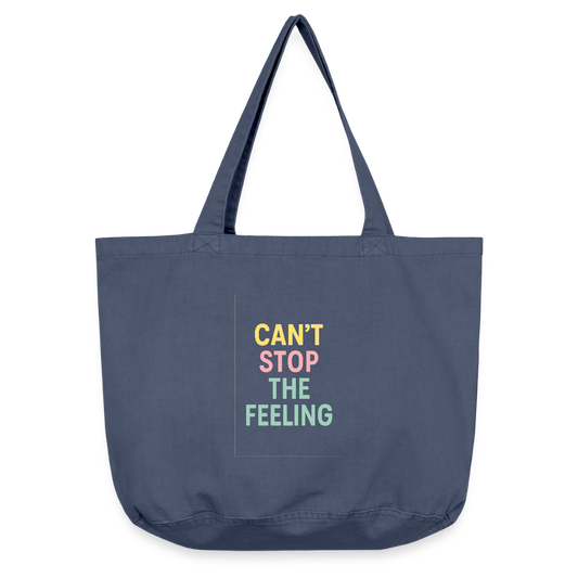 Vintage-Washed Shopper "can't stop the feeling" - Vintage Denim