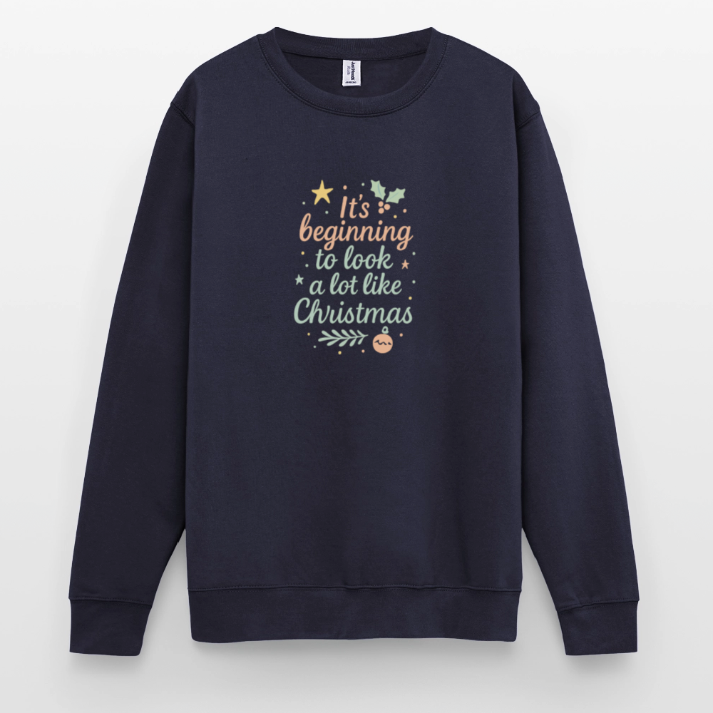 Unisex Pullover "It's beginning to look like Christmas" - Navy