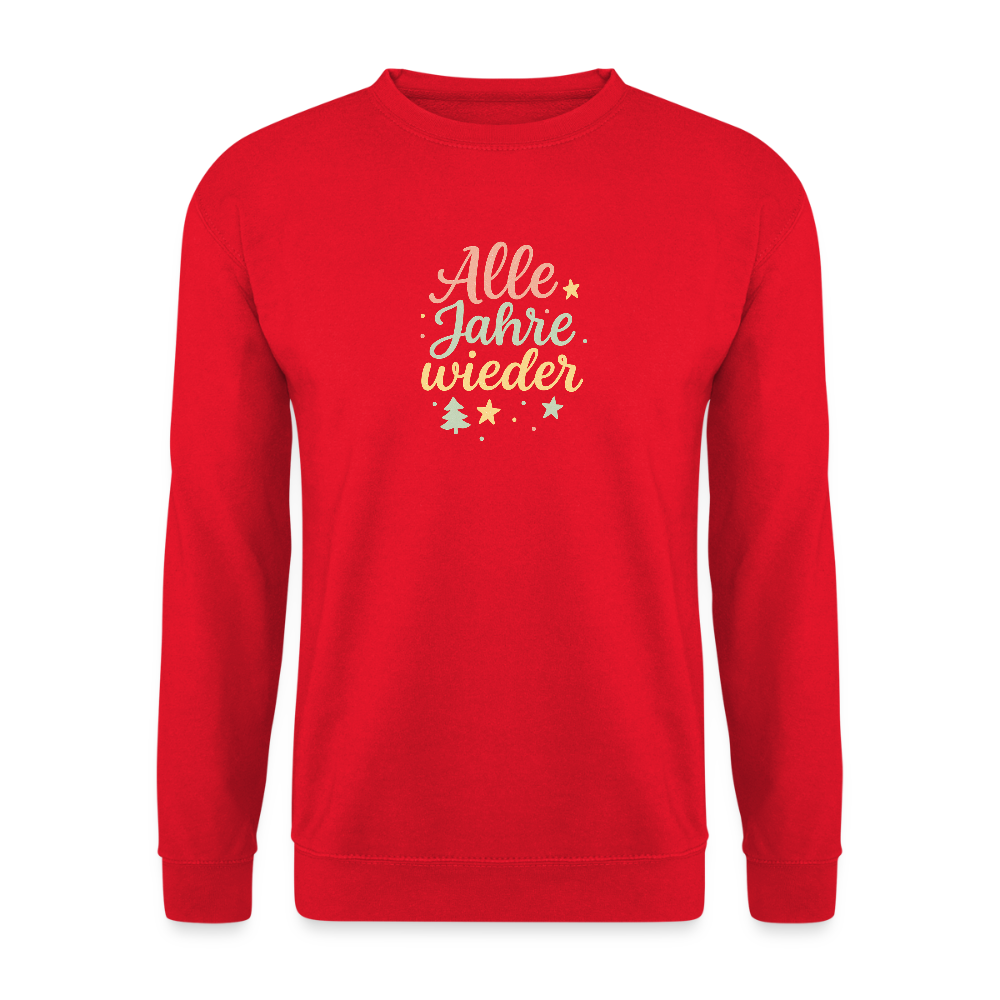 Unisex Pullover "Alle Jahre wieder" - Rot