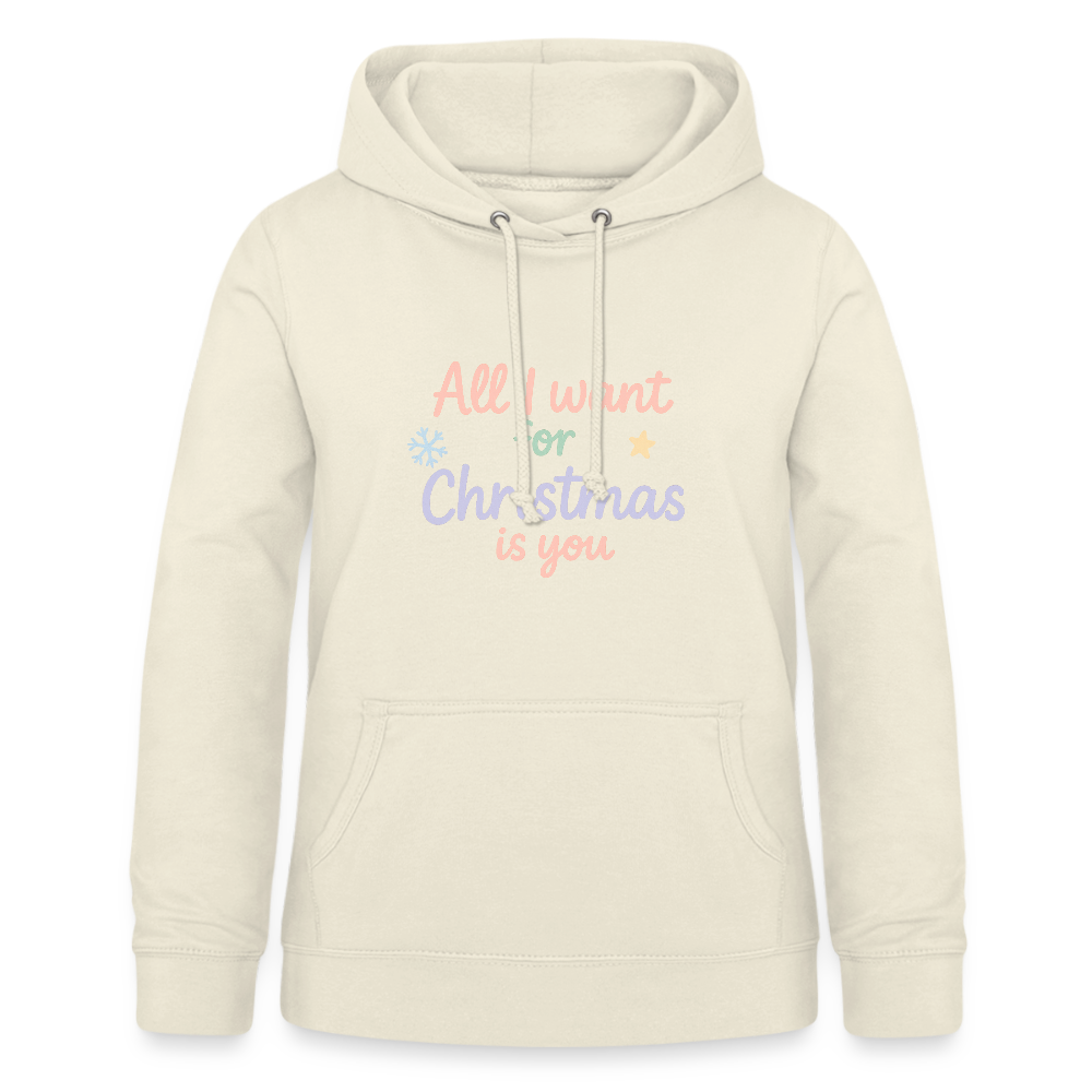 Frauen Hoodie "All I want for Christmas" - Vanille-Milchshake