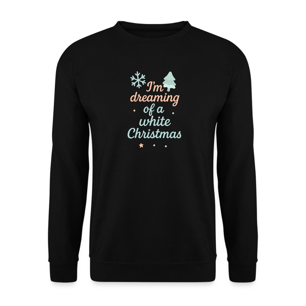 Unisex Pullover "White Christmas" - Schwarz