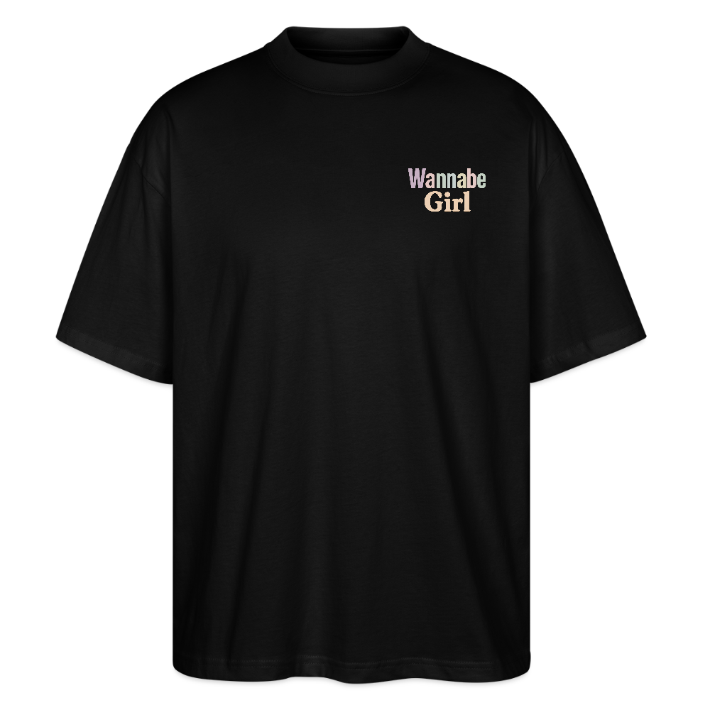 Oversized Shirt "Wannabe Girl" - Schwarz