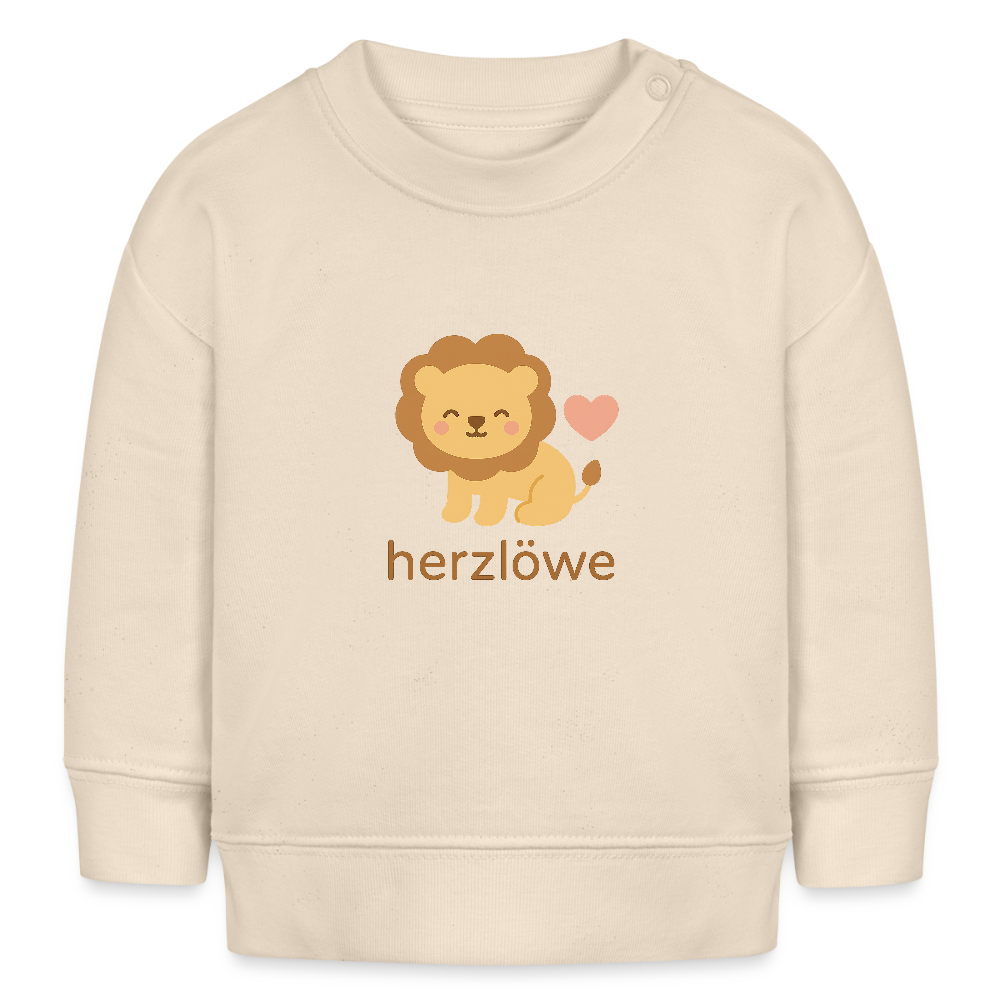 Bio-Sweatshirt "Löwe" - Weißgrau