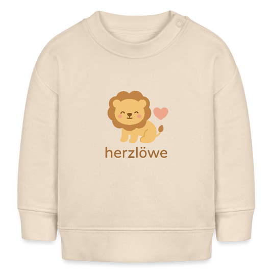 Bio-Sweatshirt "Löwe" - Weißgrau