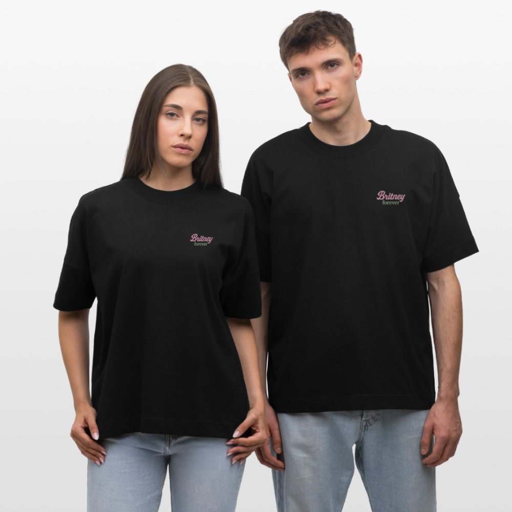 Oversized Shirt "Britney stronger" - Schwarz