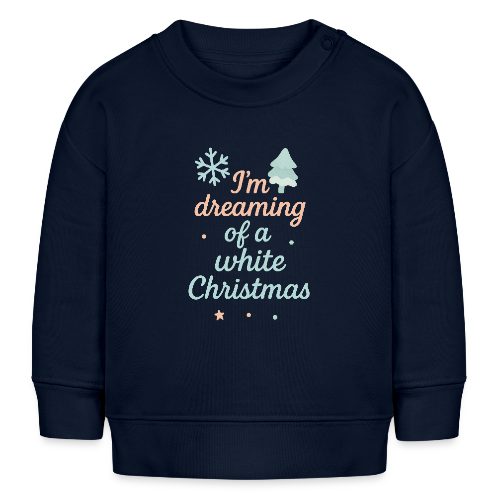 Kids Bio-Sweatshirt "White Christmas" - Navy