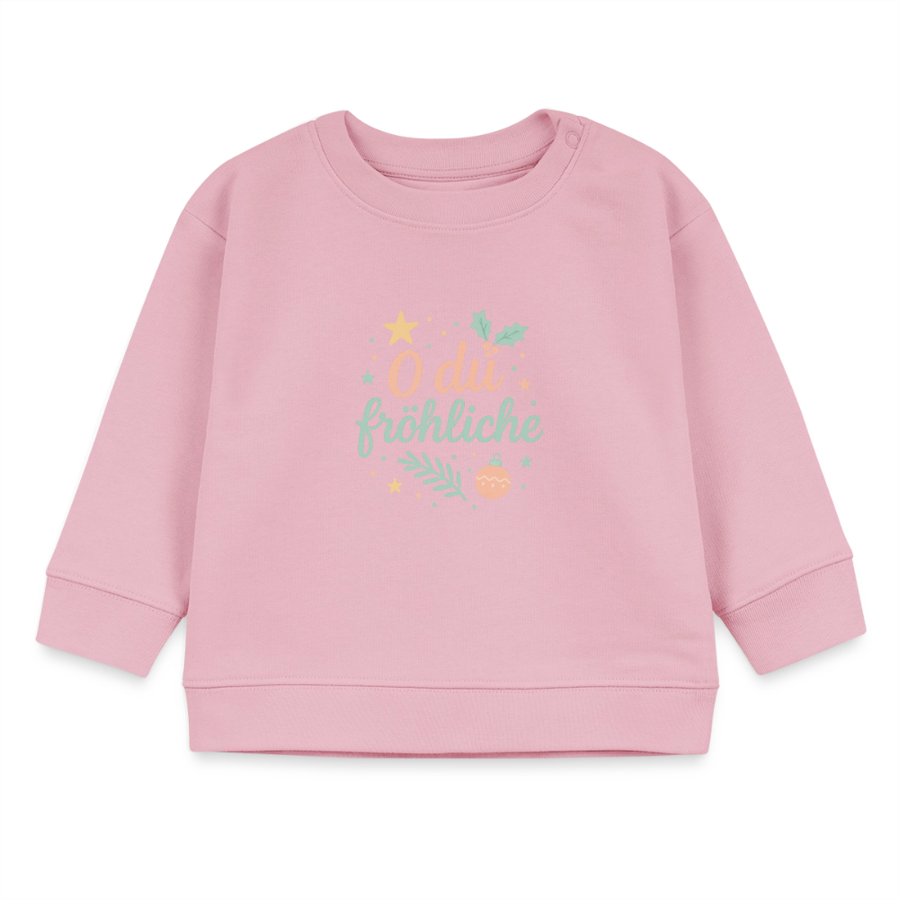 Kids Bio-Sweatshirt "O du fröhliche" - Hellrosa