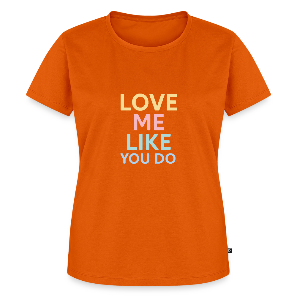 Frauen Premium T-Shirt "love me" - Orange 
