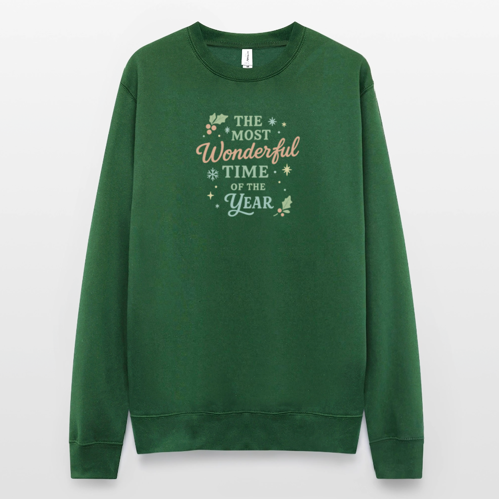 Unisex Pullover "The Most Wonderful Time" - Grün