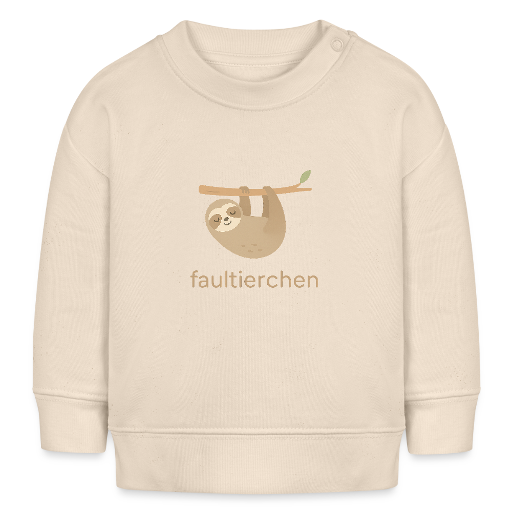 Bio-Sweatshirt "Faultier" - Weißgrau