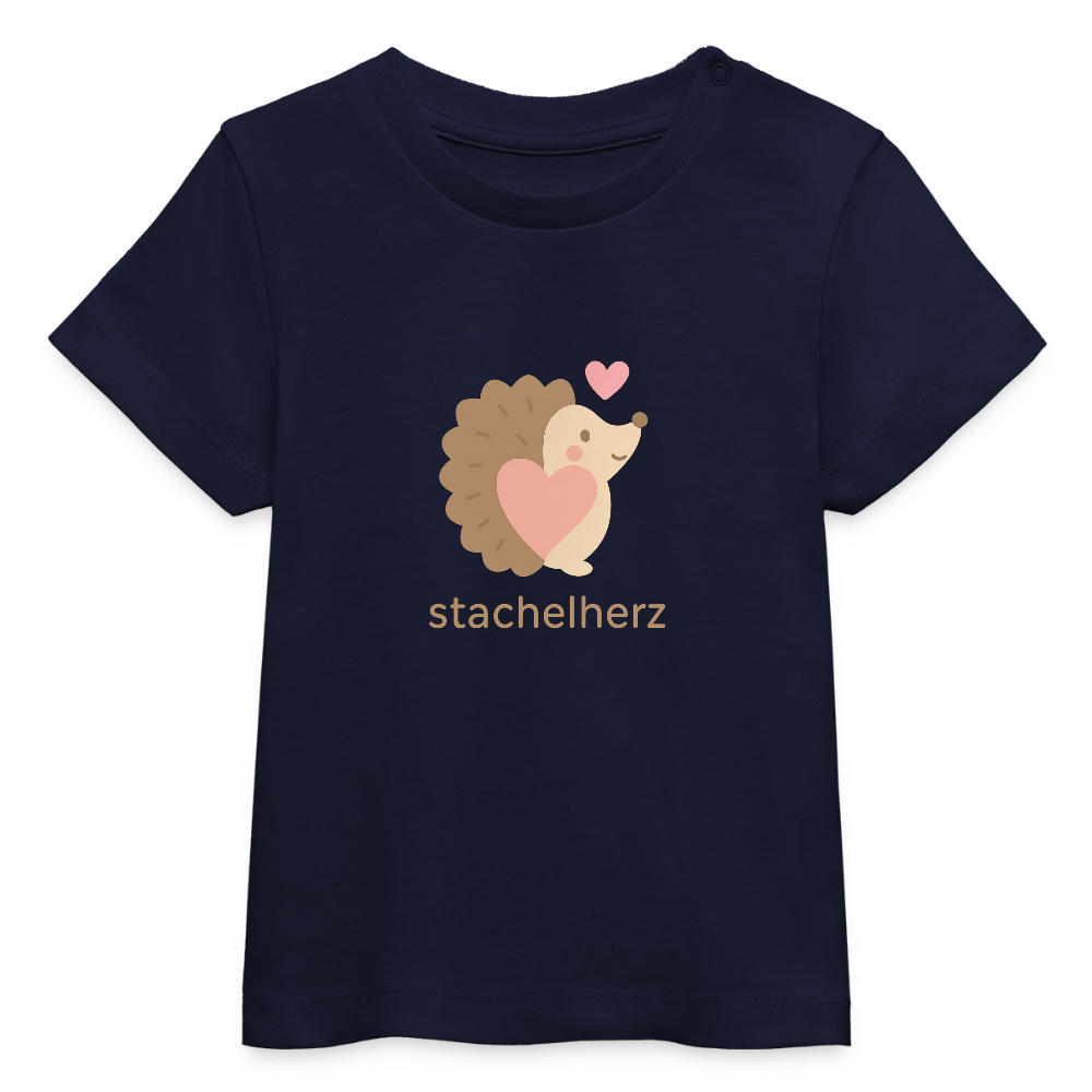 Baby Bio-T-Shirt "Igel" - Navy
