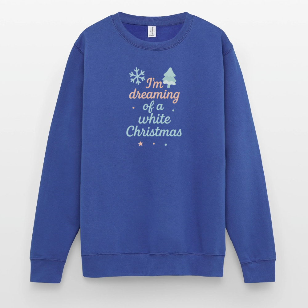 Unisex Pullover "White Christmas" - Royalblau