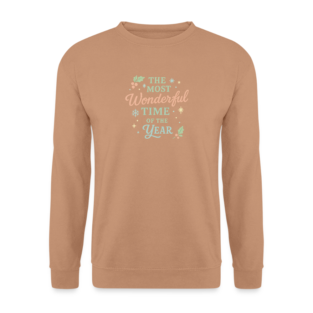 Unisex Pullover "The Most Wonderful Time" - Mocca