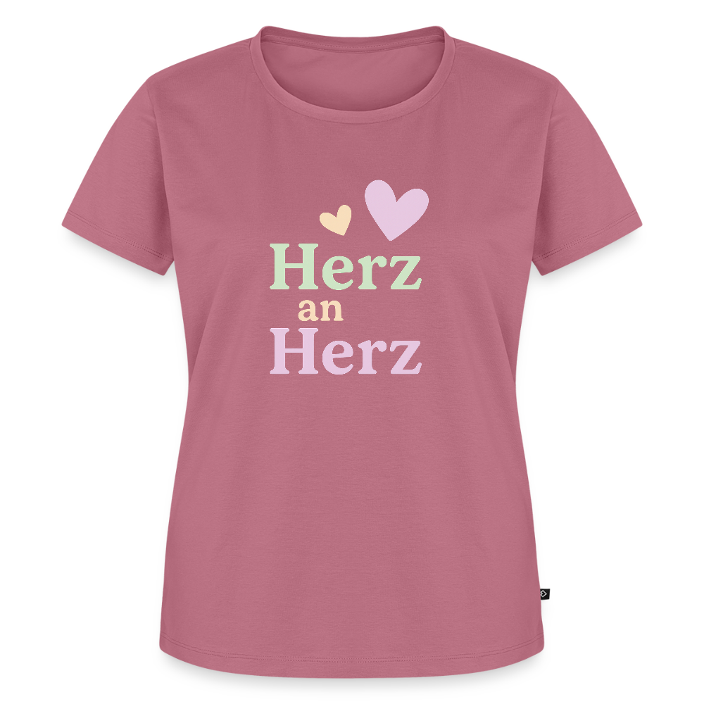 Frauen Premium T-Shirt "Herz an Herz" - Mauve
