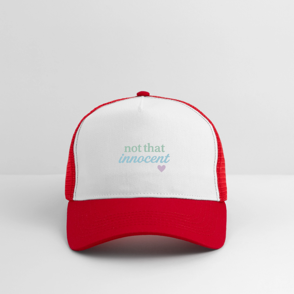Cap "not that innocent" - Weiß/Rot