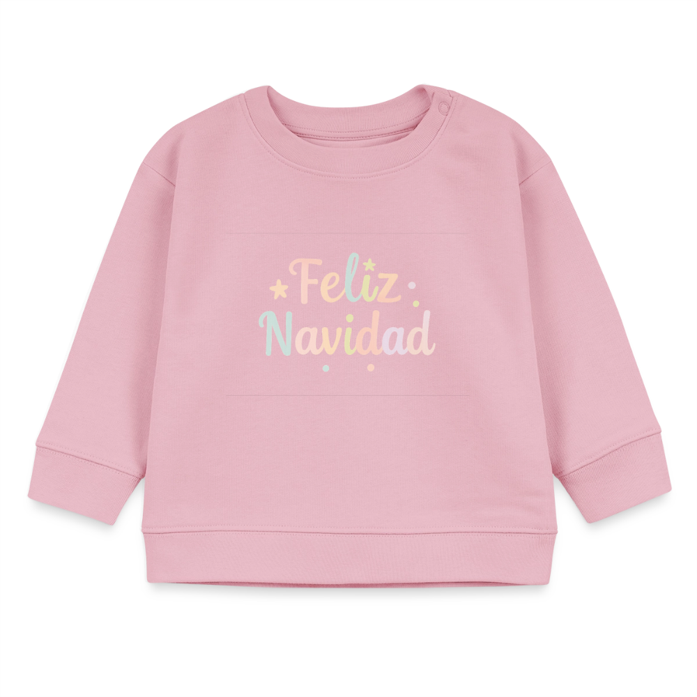 Bio-Sweatshirt "Feliz Navidad" - Hellrosa