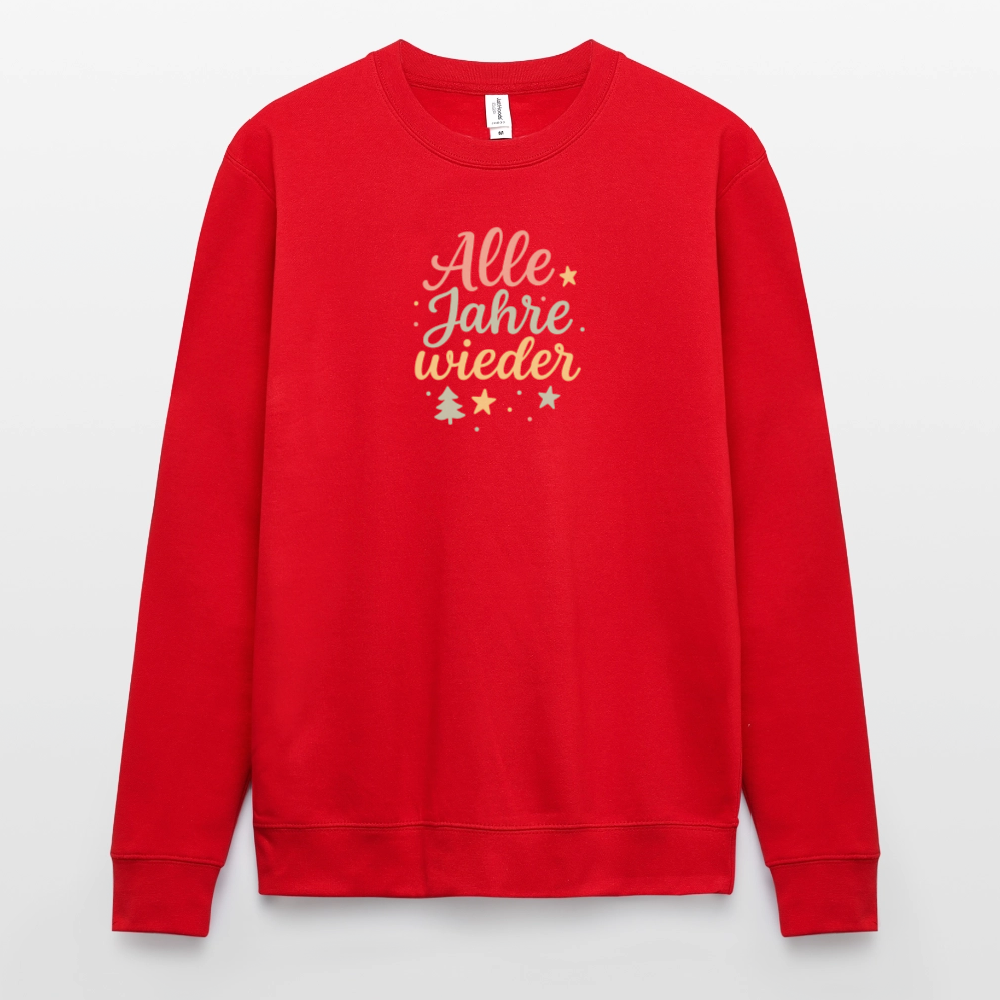 Unisex Pullover "Alle Jahre wieder" - Rot