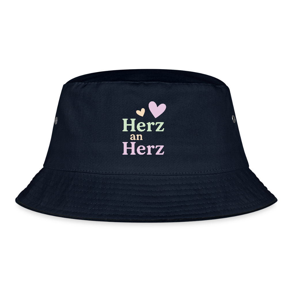 Fischerhut "Herz an Herz" - Navy