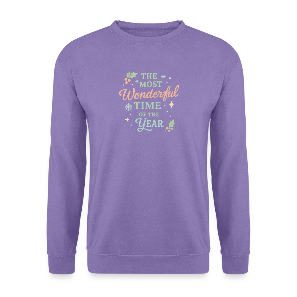 Unisex Pullover "The Most Wonderful Time" - Lavendel