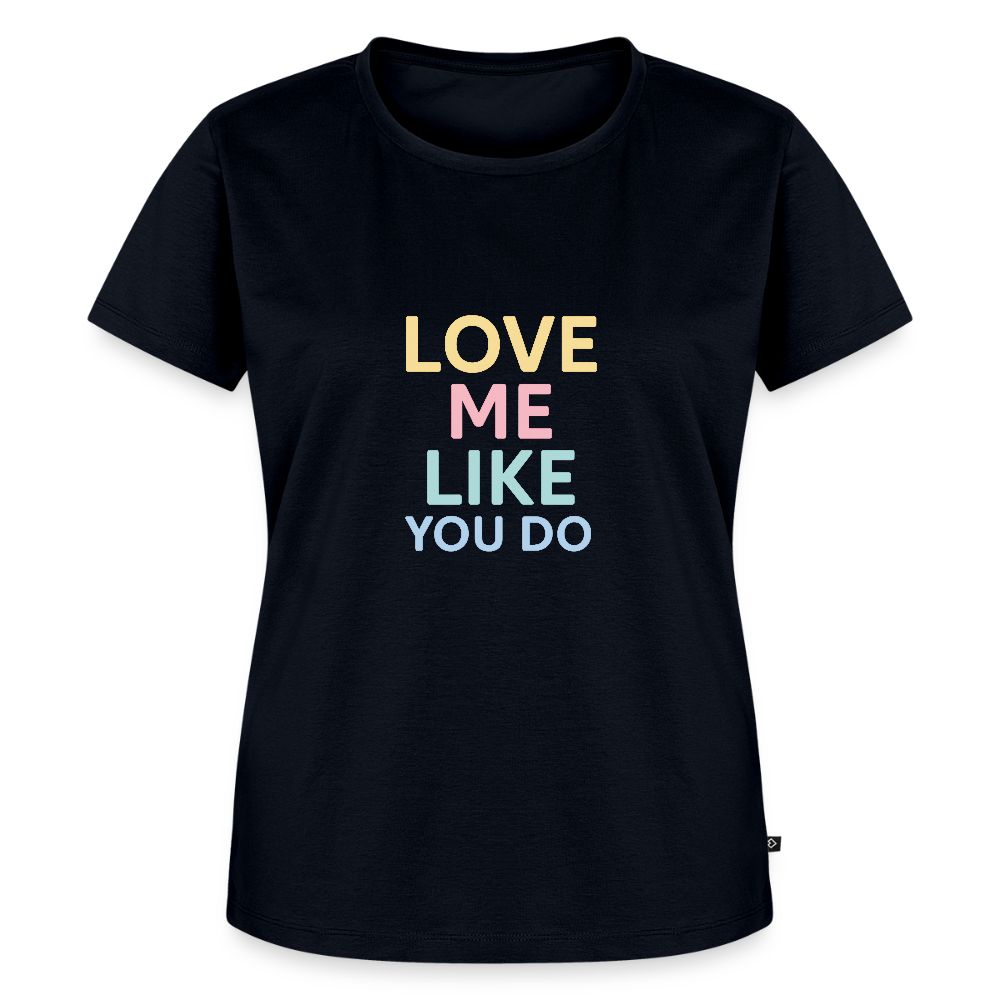 Frauen Premium T-Shirt "love me" - Navy