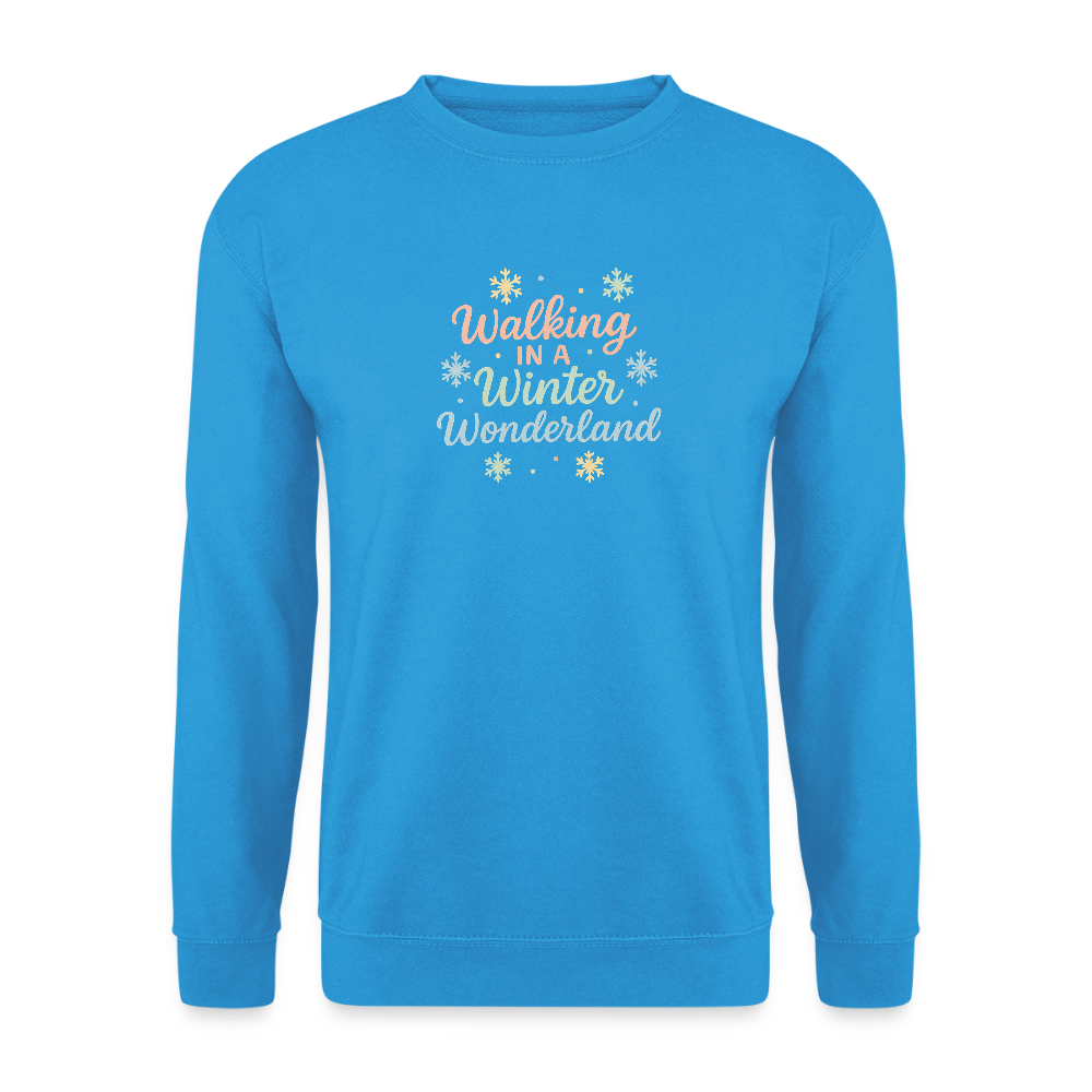 Unisex Pullover "Winter Wonderland" - Meeresblau