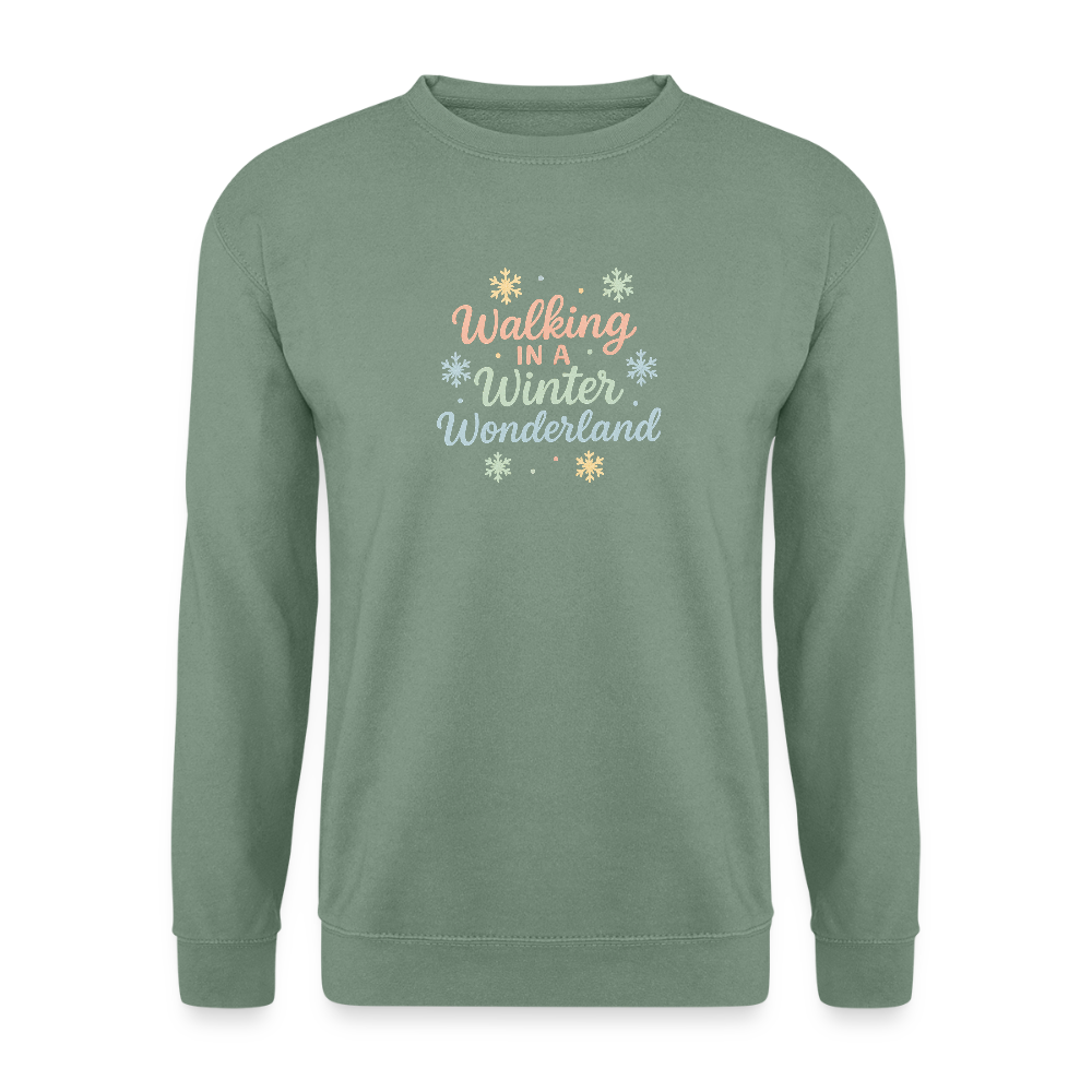 Unisex Pullover "Winter Wonderland" - Graugrün