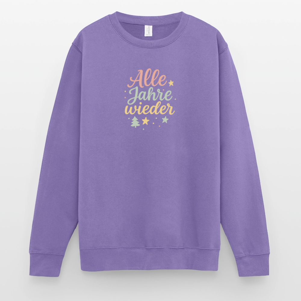Unisex Pullover "Alle Jahre wieder" - Lavendel