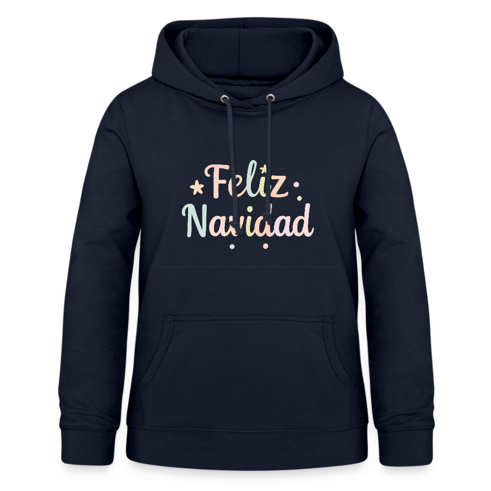 Frauen Hoodie "Feliz Navidad" - Navy