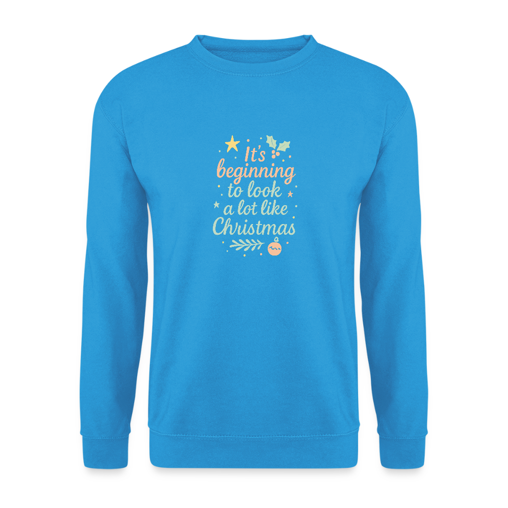 Unisex Pullover "It's beginning to look like Christmas" - Meeresblau