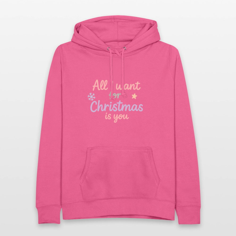 Frauen Hoodie "All I want for Christmas" - Pink