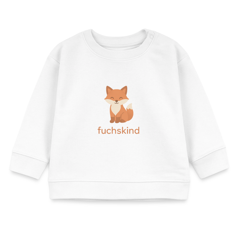 Bio-Sweatshirt "Fuchs" - Weiß