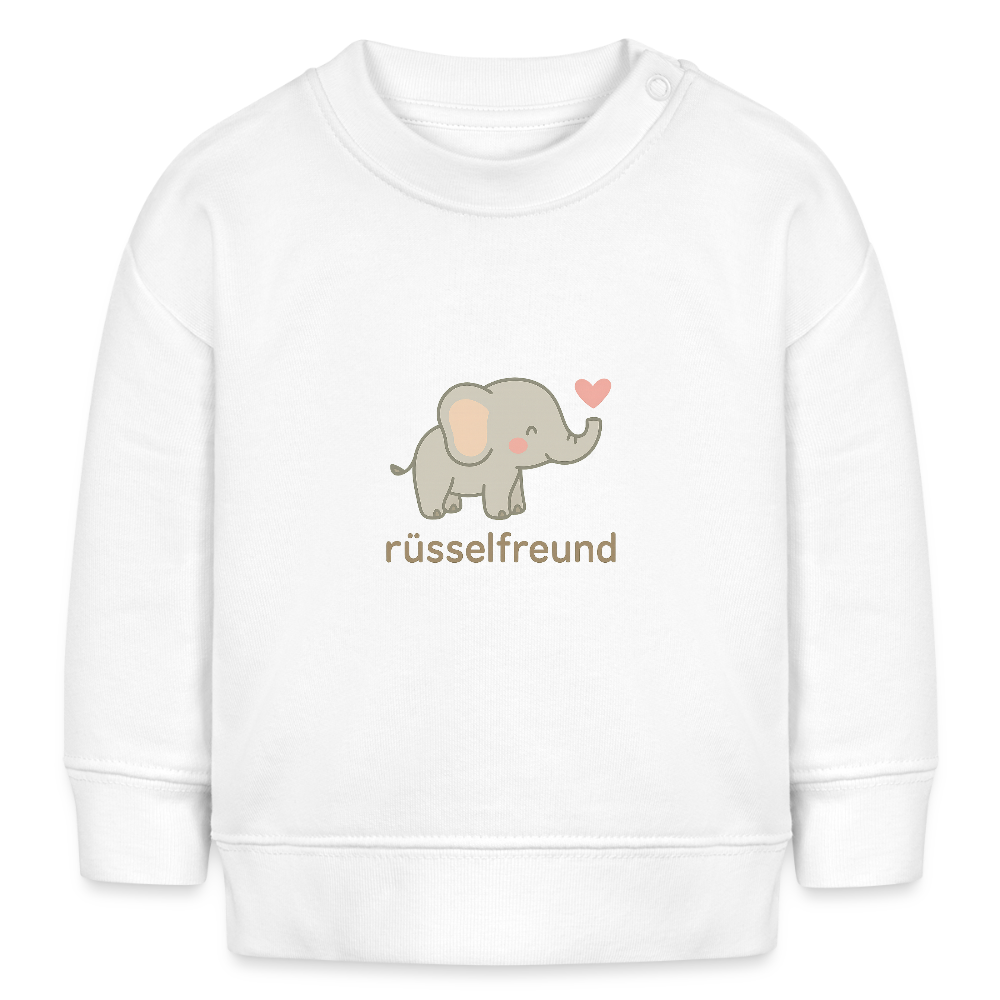 Bio-Sweatshirt "Elefant" - Weiß