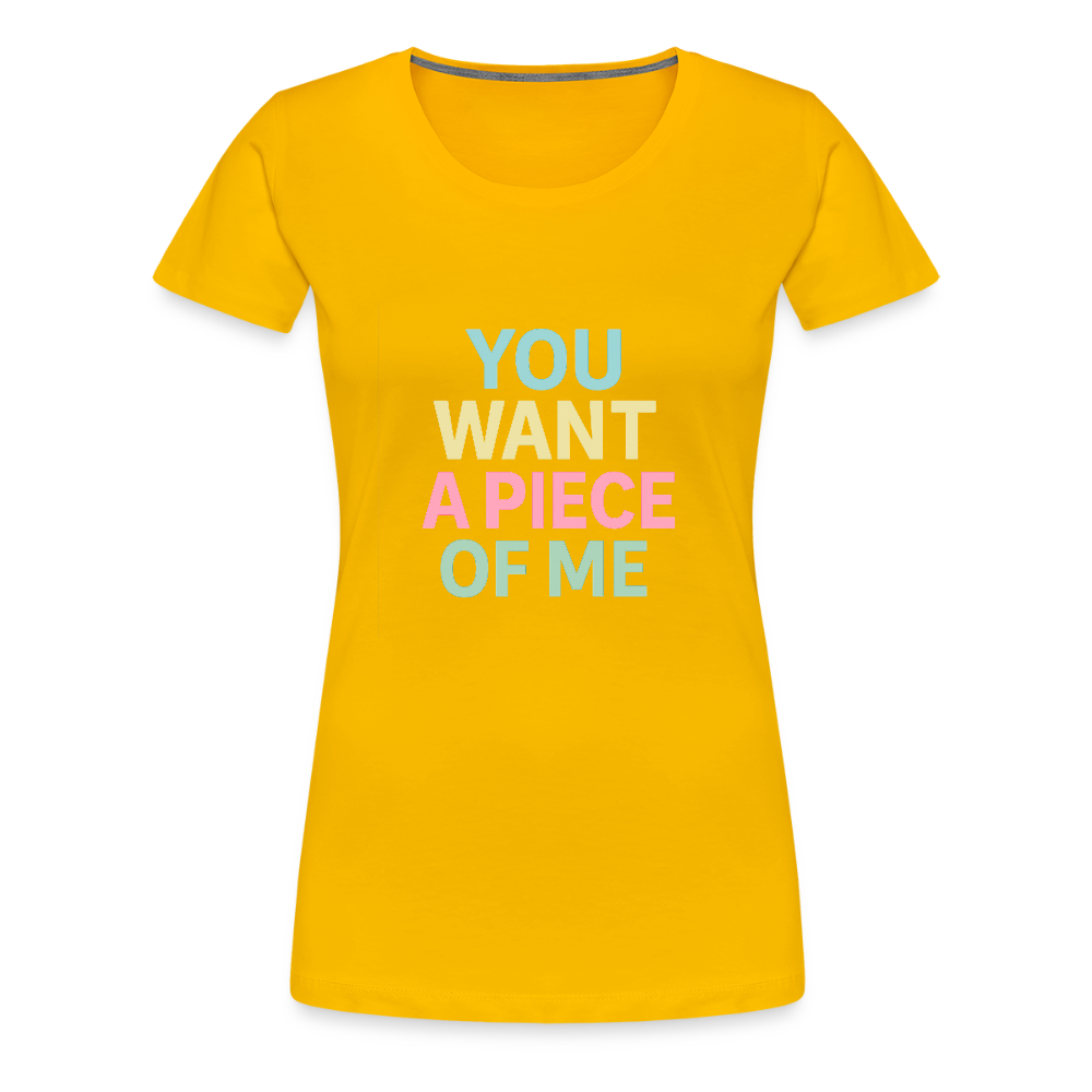 Frauen Premium T-Shirt "piece of me" - Sonnengelb