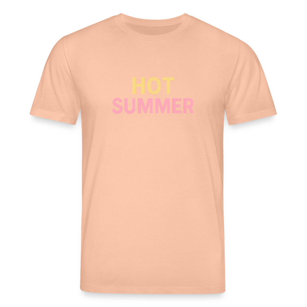 Unisex Bio-T-Shirt "hot summer" - Pfirsich