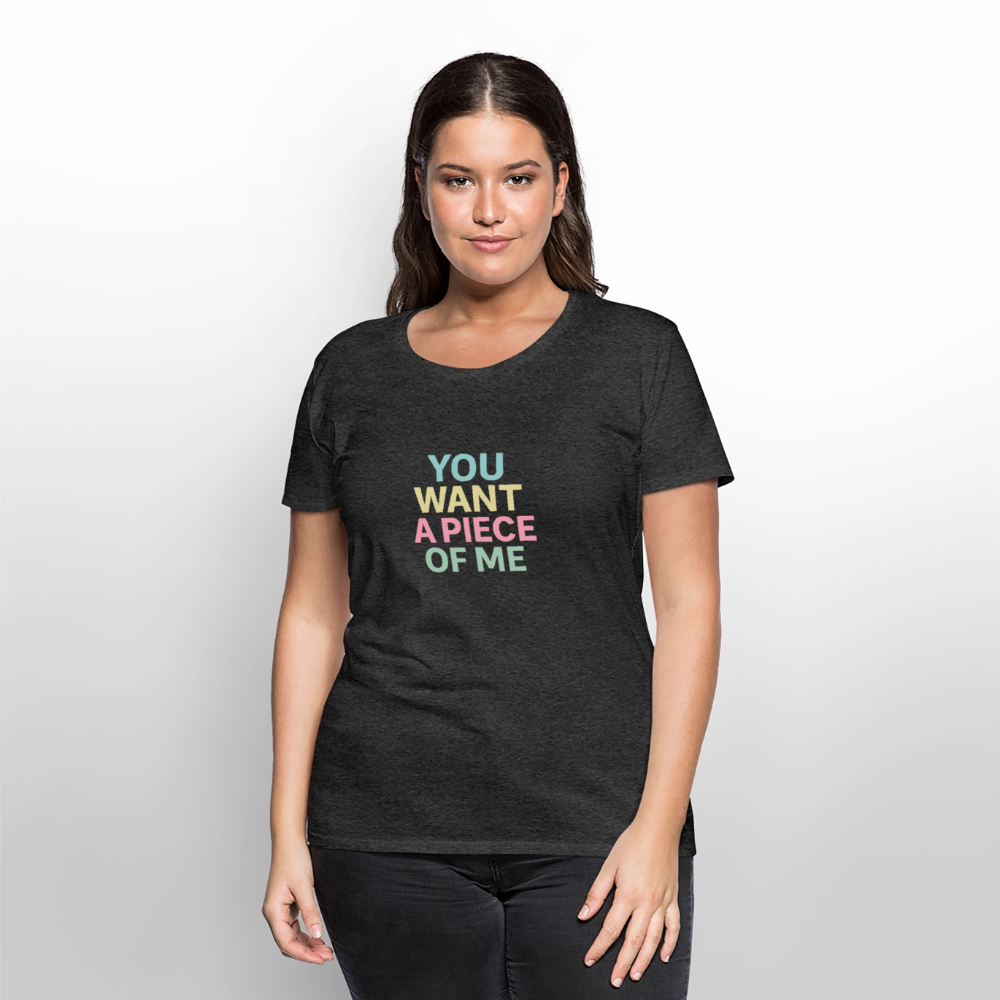 Frauen Premium T-Shirt "piece of me" - Anthrazit meliert