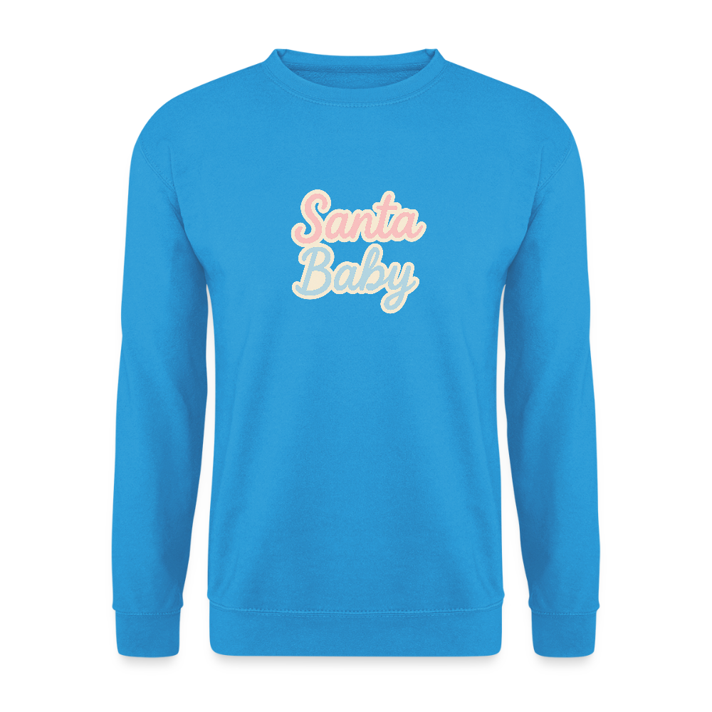 Unisex Pullover "Santa Baby" - Meeresblau