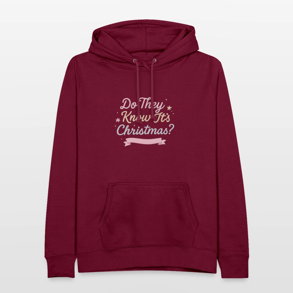 Frauen Hoodie "Do They Know It's Christmas?" - Bordeaux
