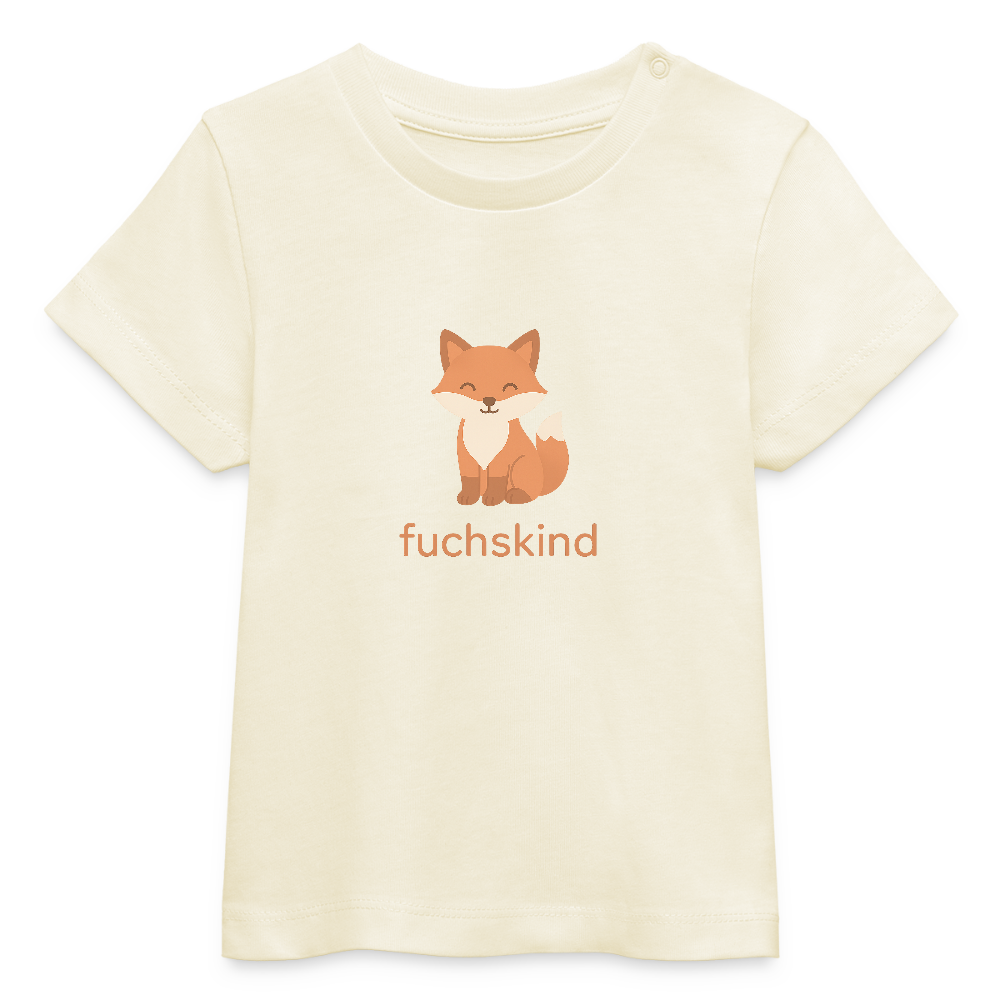Baby Bio-T-Shirt "Fuchs" - Weißgrau