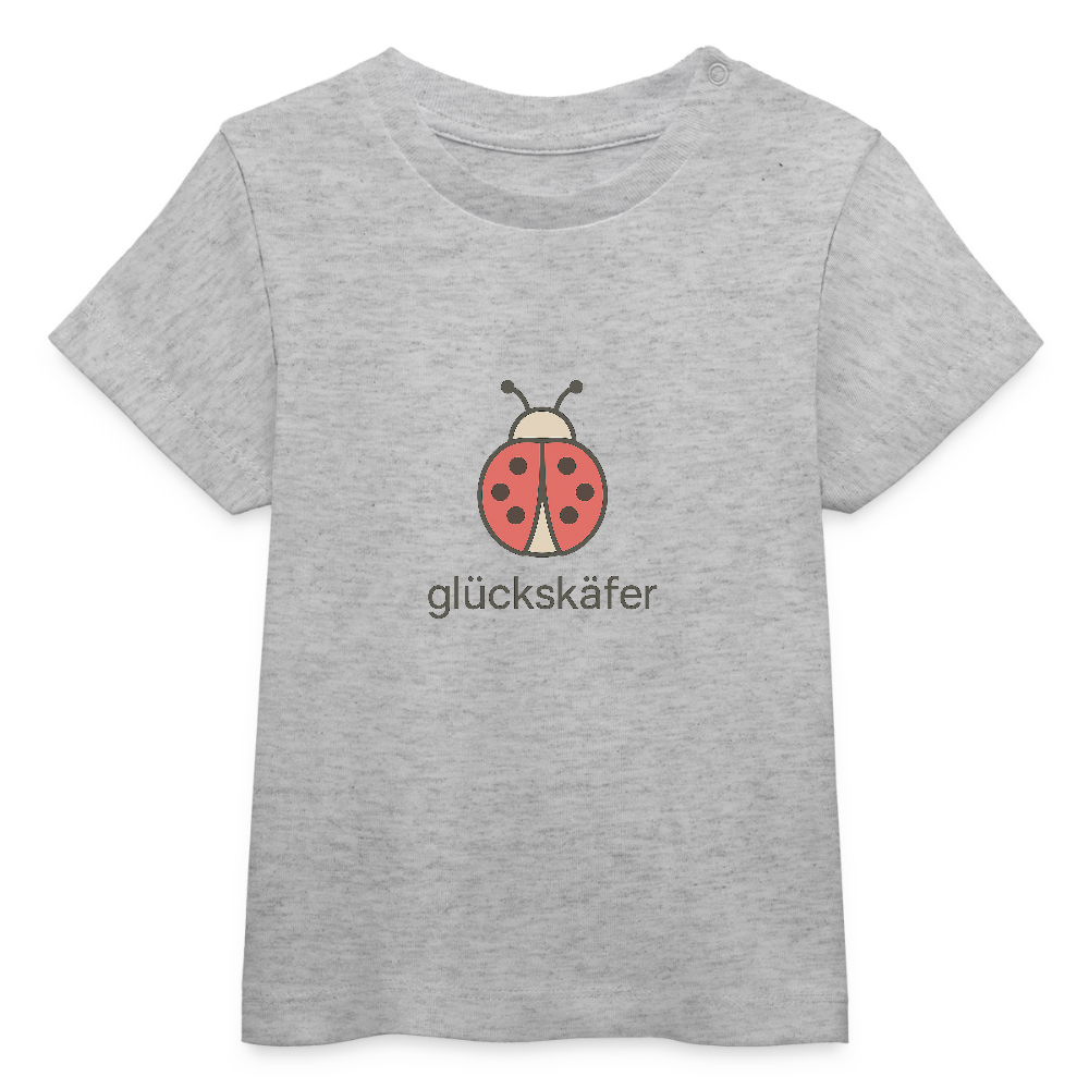 Baby Bio-T-Shirt "Käfer" - Grau meliert