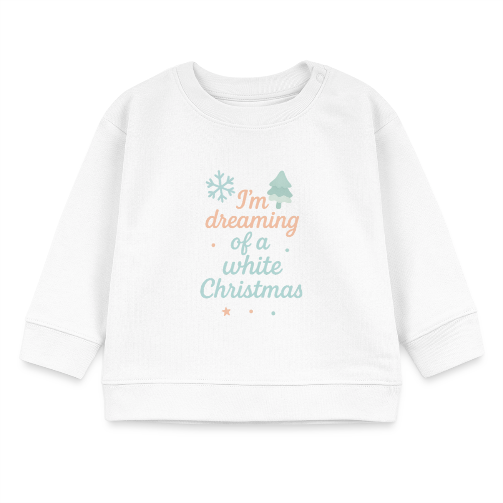 Kids Bio-Sweatshirt "White Christmas" - Weiß